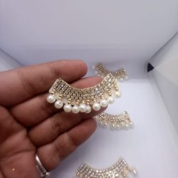 Moti Applique, Silver Stone Applique, Handmade Applique, Garment Applique