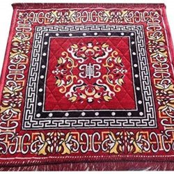Red Velvet Asan, Rubber Pooja Mat, Velvet Pooja Mat, Pooja Asan, Red Pooja Mat
