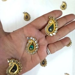 Handmade Stone Appliques, Stone Work Applique, Clothing Applique, Paisley Applique