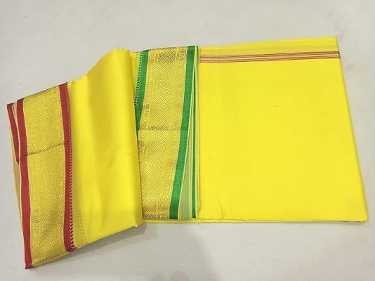 Silk Dhoti With Towel 