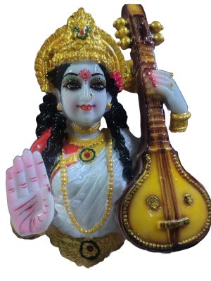 Saraswati Mata, Maa Saraswati Idol, 1 Foot Saraswati Murti, Vidya Ki Devi
