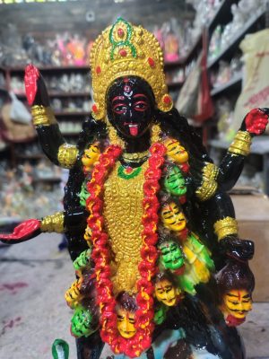 Kali Statue, Marble Dust Kali, 1 Foot Kali, Marble Dust Idols